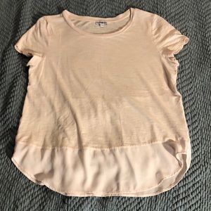 Express Blush Pink Size M Shirt w Flowy Trim